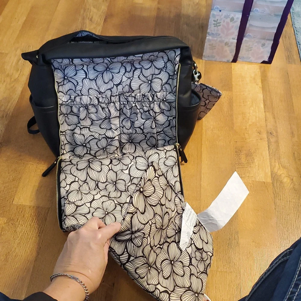 Petunia Pickle Bottom Boxy Backpack In Black Matte‎ Leatherette